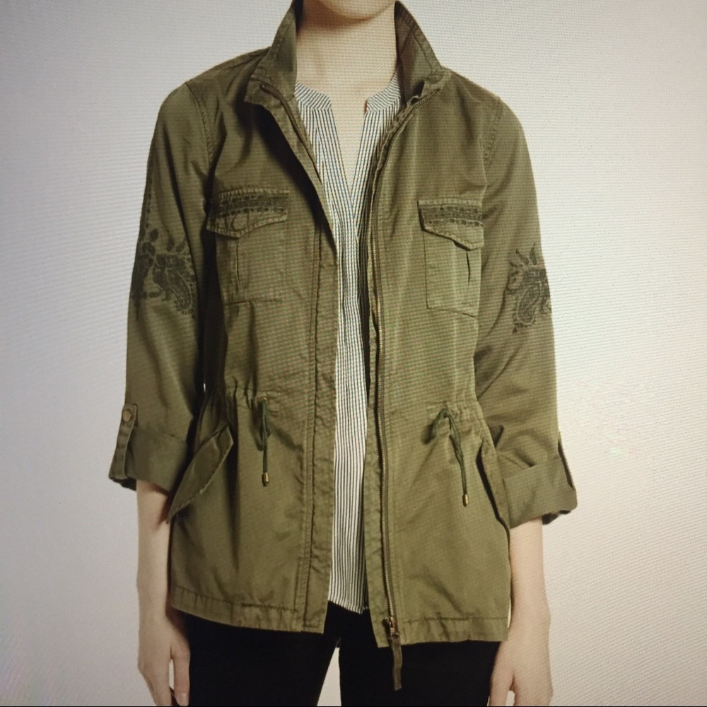 JOIE Ceri Embroidered Utility Jacket